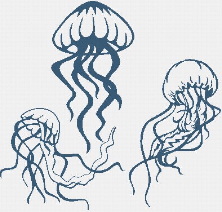 Медуза схема вышивки
