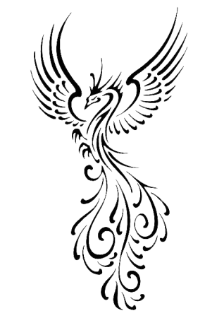 Тату эскизы трайбл Феникс