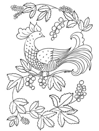 Петриковская роспись трафареты