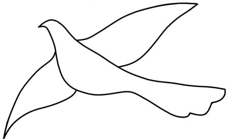 Контур птицы для аппликации