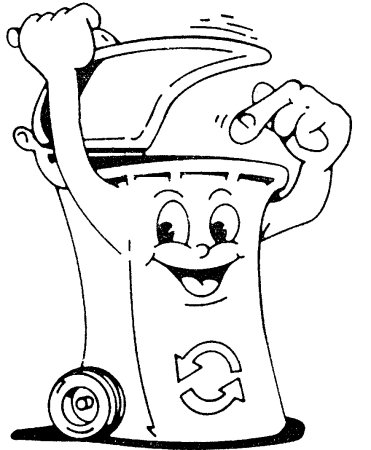 Мусорный контейнер раскраска