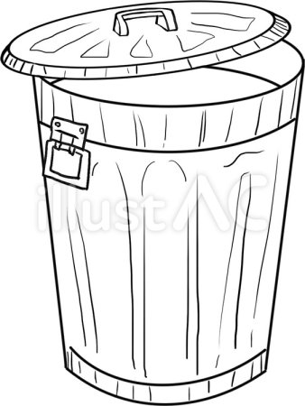 Мусорный бак раскраска