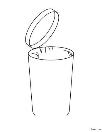 Мусорное ведро раскраска