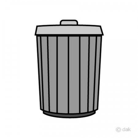 Мусорный бак на белом фоне