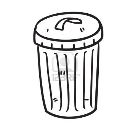 Мусорный бак раскраска для детей