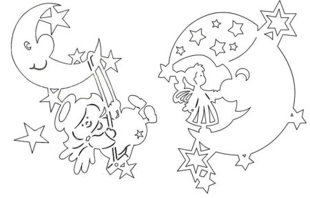 Новогодние вырезки на окна