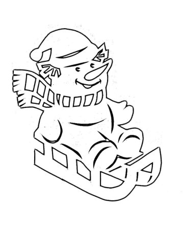 Дед Мороз и олени трафарет на окно