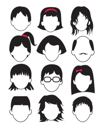 Лицо шаблон для рисования для детей