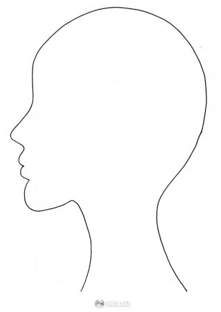 Трафарет лица девушки