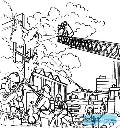 Огонь раскраска