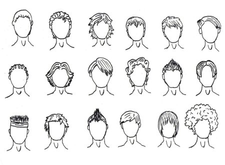 Причёски для мальчиков карандашом