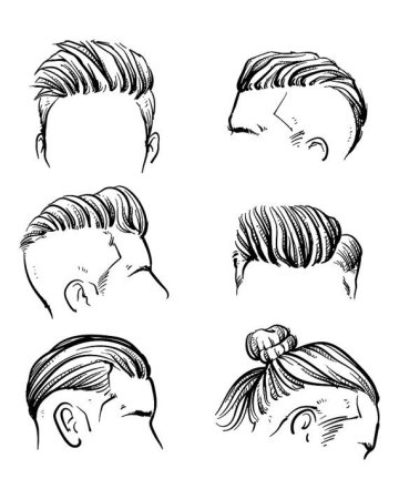 Мужские причёски для рисования