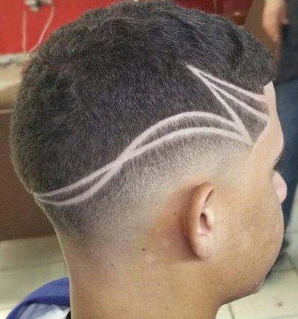 Полосы на голове стрижка мужская