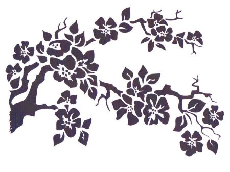 Трафареты для декора стен ветви