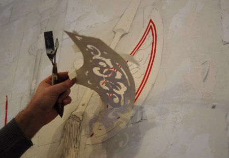 Судаков Сергей барельеф роспись