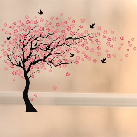 Ветка Сакуры на стене