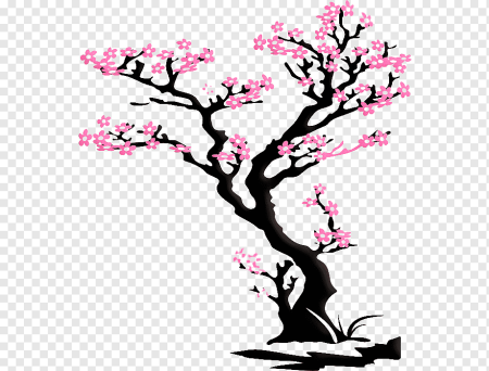 Сакура силуэт