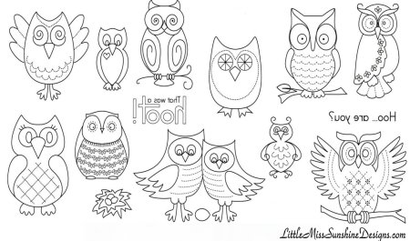 Трафарет Совушки