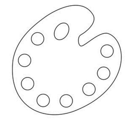 Палитра трафарет для вырезания