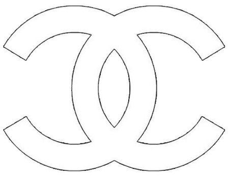 Логотип Шанель трафарет