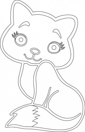 Трафарет кошки для рисования