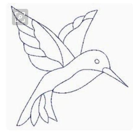 Трафарет птички для броши