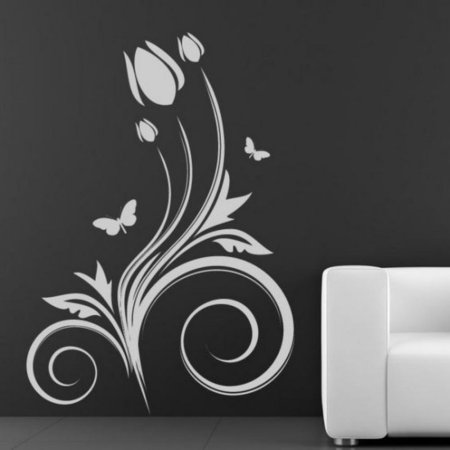 Растительный орнамент на стене