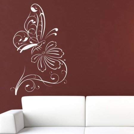 Крашеные стены с трафаретом