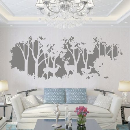 Силуэты на стене в интерьере