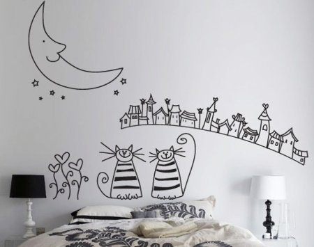 Трафареты для спальни на стену
