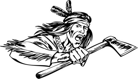 Трафарет для выжигания индейцы