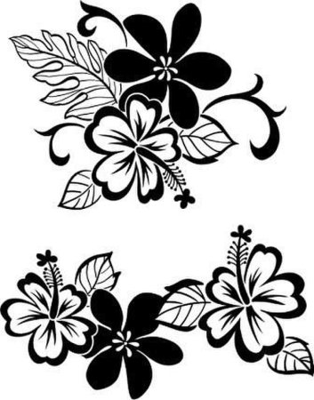 Черно-белый цветок