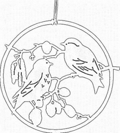 Украшение на окна из бумаги птички