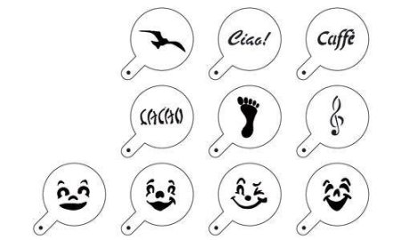 Coffee Barista Stencils набор