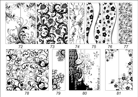 Пескоструй узор с листьями