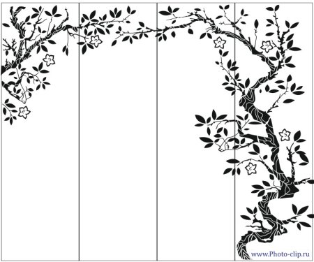 Дерево рисунок для пескоструя