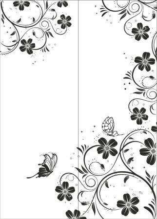 Узор цветы пескоструй