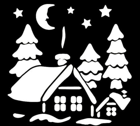 Новогоднее украшения на окна