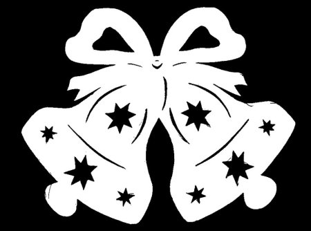 Трафарет для рисования на стекле новый год