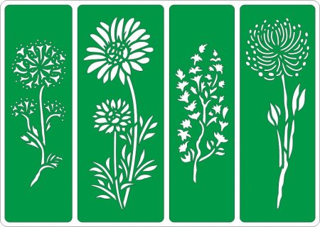 Трафареты растения