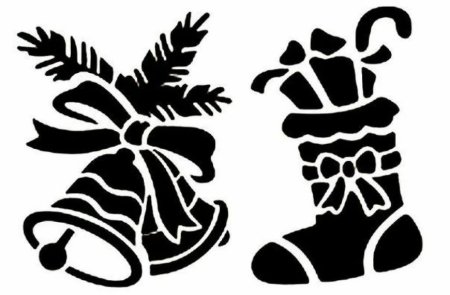 Трафареты для декора новогодние