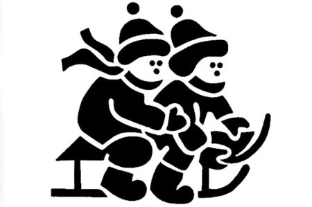 Зимние фигурки на окна