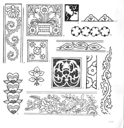 Японский растительный орнамент