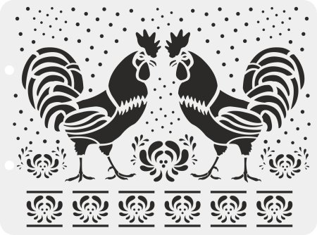 Орнаменты с петушками