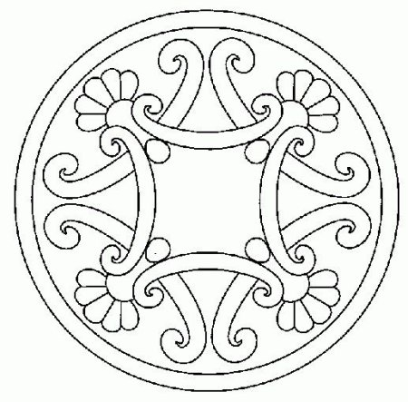 Замкнутый орнамент в круге
