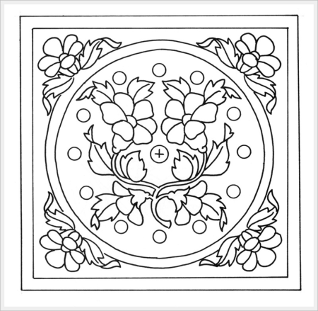 Изразцы раскраски для детей