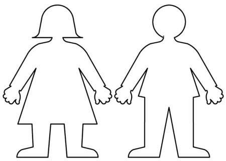 Фигура человека контур