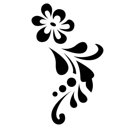 Цветочный орнамент трафарет