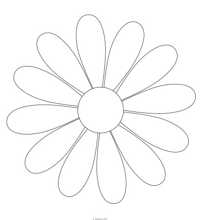 Ромашка трафарет для вырезания