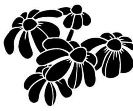 Трафареты для декора цветы крупные